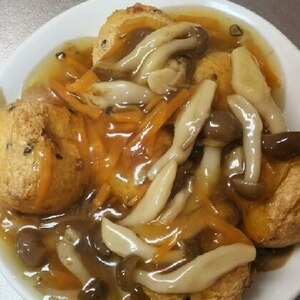 焼きがんも☆きのこあんかけ